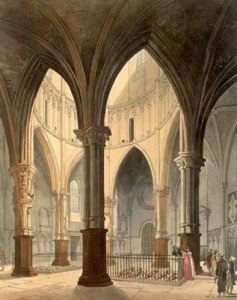 Temple church, London 1810