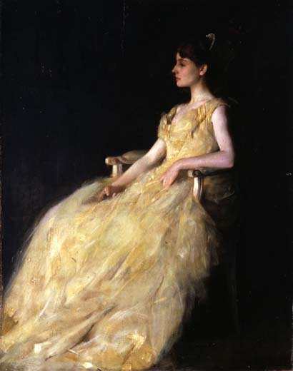 Lady in Yellow by Thomas Wilmer Dewing